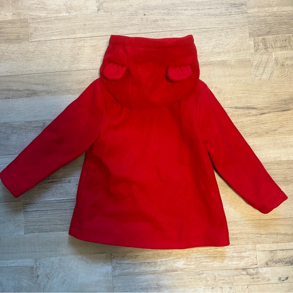 Soft-Brushed Hooded Button-Front Coat - Robbie Red - 2T - Picture 4 of 4